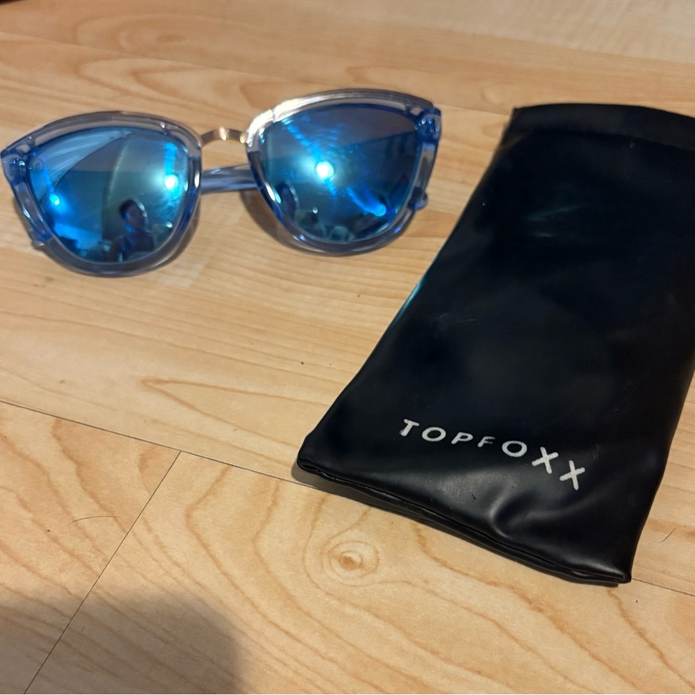 Topfoxx Blue Reflective Sunglasses